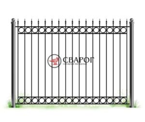 Кованое ограждение симметричное А3270 вариант 3