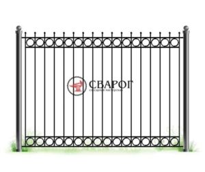 Кованое ограждение симметричное А3270 вариант 5