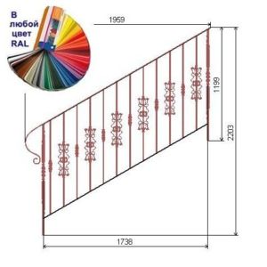 Кованые перила - ПК23.1